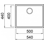 Elleci QUADRA105U BLACK 花崗岩廚房台下石盆 (黑色)